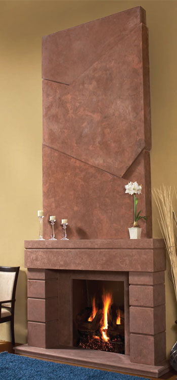 SOHO Cast stone fireplace mantel