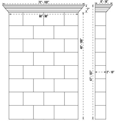 CLASSIC stone fireplace mantel spec sheet