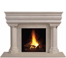 1106.555 stone fireplace mantle surround in Vancouver