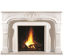 1107 stone fireplace mantle surround in Vancouver