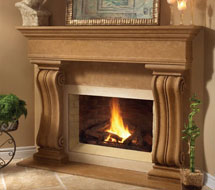 1110.538 stone fireplace mantle surround in Vancouver