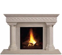 1110S.555 stone fireplace mantle surround in Vancouver