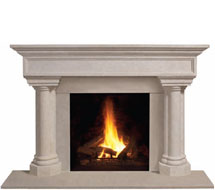 1111.555 stone fireplace mantle surround in Vancouver