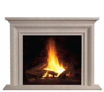 1114S stone fireplace mantle surround in Vancouver