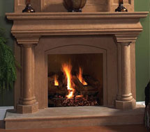 1126.555 stone fireplace mantle surround in Vancouver