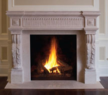 1141.524 stone fireplace mantle surround in Vancouver