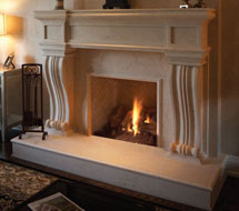 1143.536 stone fireplace mantle surround in Vancouver