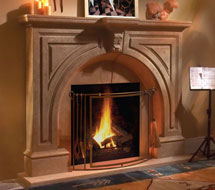 Atlanta stone fireplace mantel in Vancouver